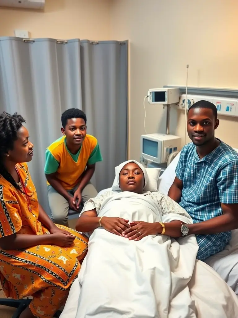 A group of SPME students participating in a hands-on pastoral care training session, simulating a hospital visit and providing comfort to a patient actor.